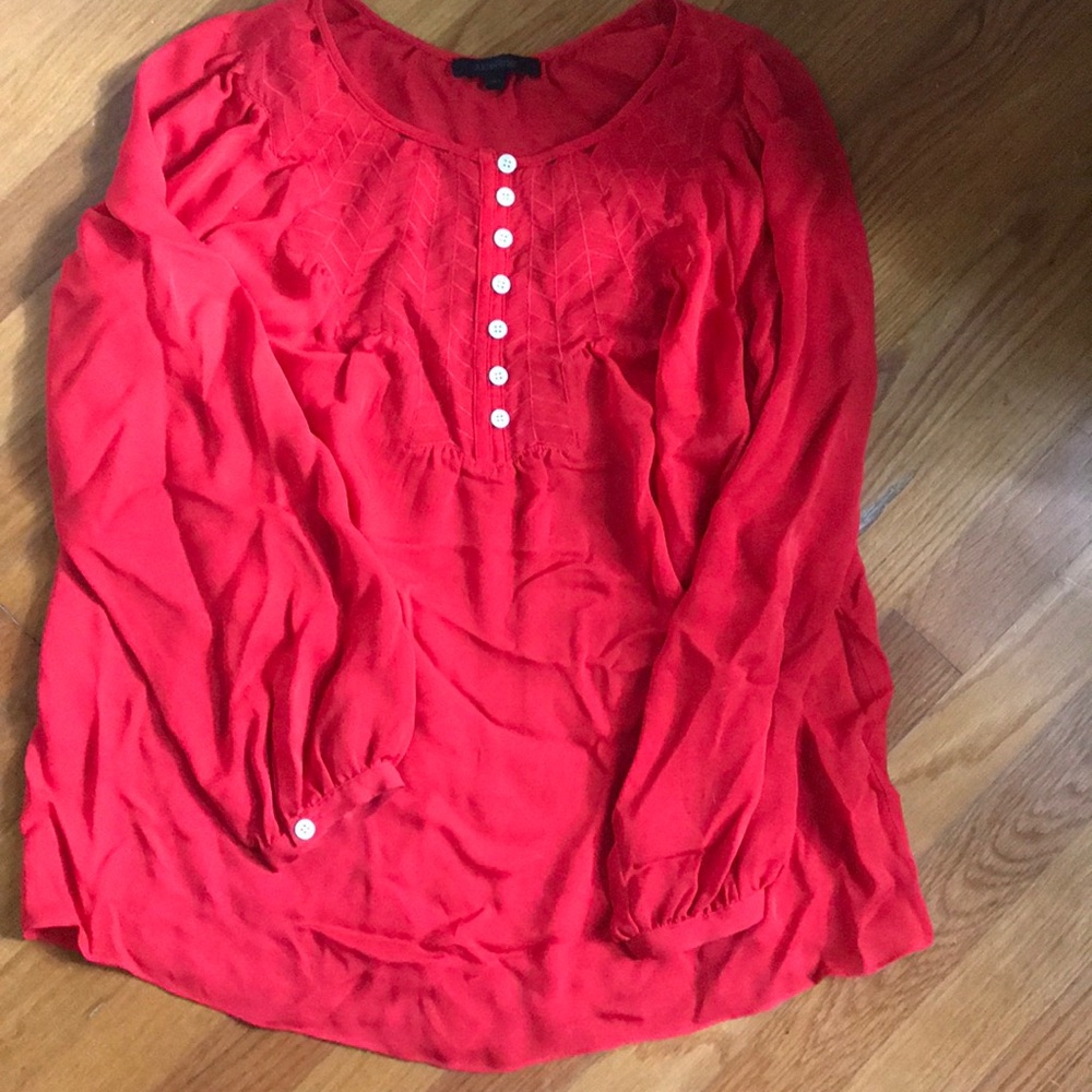 Red Blouse with detailed collar